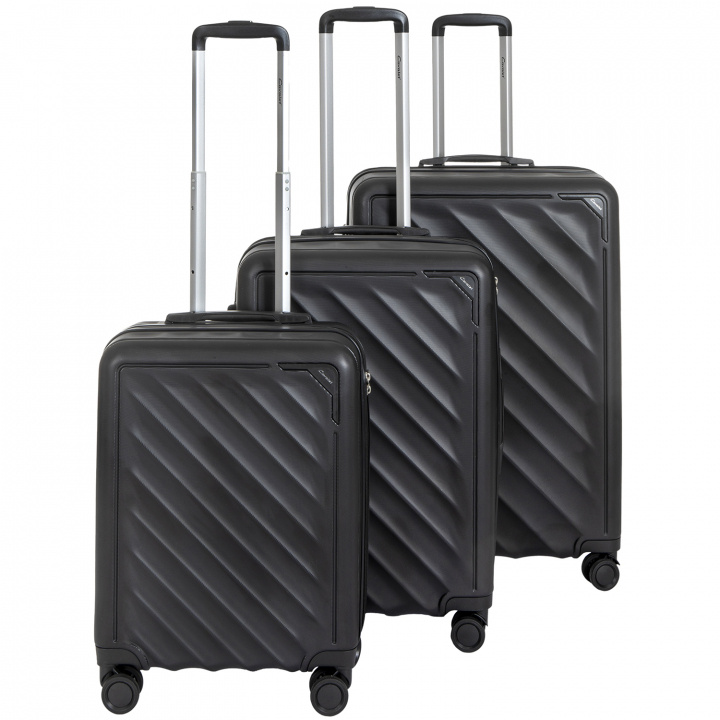 Cavalet Resväskor 3-Set Ystad Svart in the group Sport, leisure & Hobby / Travel accessories / Suitcases at TP E-commerce Nordic AB (D40685)