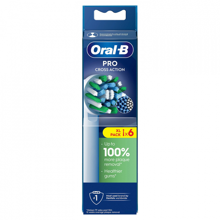 Oral B Borsthuvud CrossAction 6st in the group BEAUTY & HEALTH / Oral care / Accessories for electric toothbrushes at TP E-commerce Nordic AB (D40690)