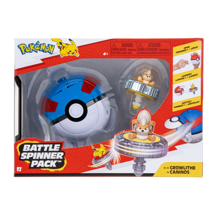 Pokémon Battle Spinner Growlithe with Great Ball (PKW4937) in the group TOYS, KIDS & BABY PRODUCTS / Toys / Figures, Miniatures & accessories at TP E-commerce Nordic AB (D40884)