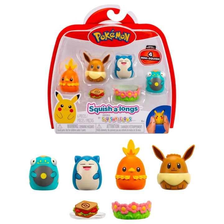 Pokémon Squishalongs 4 PK Eevee/Snorlax (SQAL0068) in the group TOYS, KIDS & BABY PRODUCTS / Toys / Figures, Miniatures & accessories at TP E-commerce Nordic AB (D40904)