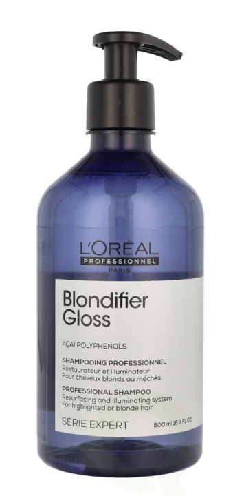 L\'Oreal Serie Expert Blondifier Gloss Shampoo 500 ml in the group BEAUTY & HEALTH / Hair & Styling / Hair care / Schampoo at TP E-commerce Nordic AB (D40989)