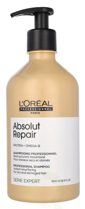 L\'Oreal Serie Expert Absolut Repair Gold Quinoa Shampoo 500 ml in the group BEAUTY & HEALTH / Hair & Styling / Hair care / Schampoo at TP E-commerce Nordic AB (D40993)