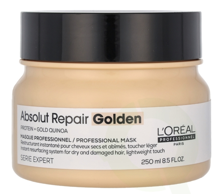L\'Oreal Serie Expert Absolut Repair Golden Mask 250 ml Protein + Gold Quinoa in the group BEAUTY & HEALTH / Hair & Styling / Hair care / Hair Mask at TP E-commerce Nordic AB (D40996)