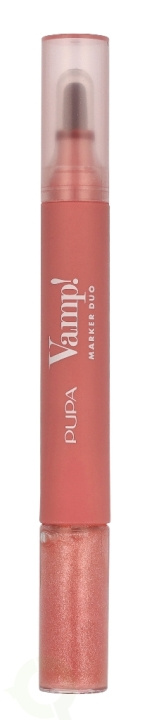 Pupa Milano Pupa Vamp! Marker Duo 4 ml #002 Frozen Rose / lip marker 1,4ml / lip gloss 2,6ml in the group BEAUTY & HEALTH / Makeup / Lips / Lipstick at TP E-commerce Nordic AB (D41083)