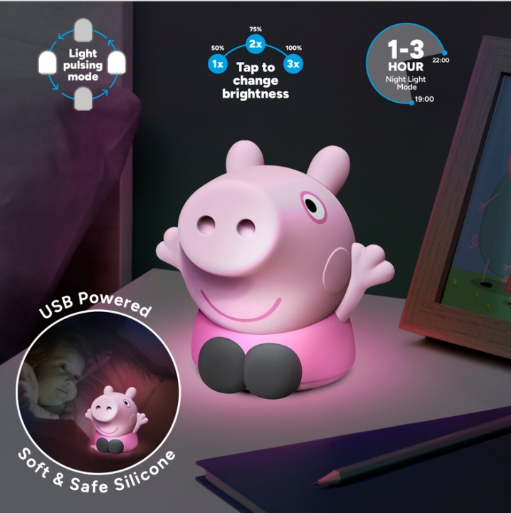Paladone Peppa Pig Silicone Light Rechargeable in the group TOYS, KIDS & BABY PRODUCTS / Children\'s room / Baby lamps / Table lamps at TP E-commerce Nordic AB (D41174)