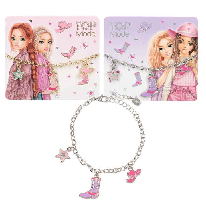 TOPModel Bracelet with Charms - Cowgirl - Adjustable Length 18 cm + 5 cm Extension (413847) in the group TOYS, KIDS & BABY PRODUCTS / Toys / Crafts at TP E-commerce Nordic AB (D41189)