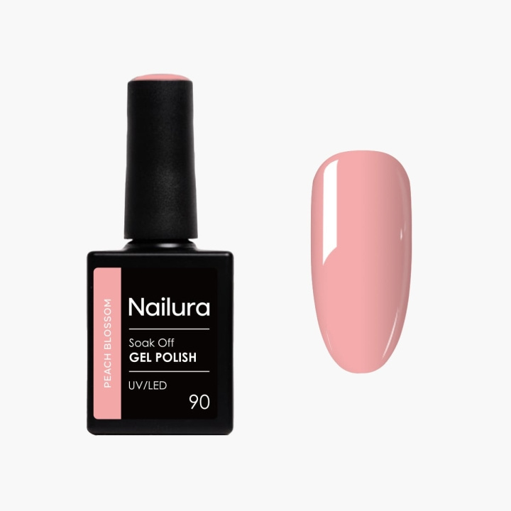 Nailura Gel Polish 90 - Peach Blossom - Peachy Pink with a Subtle Whisper of Coral - 10 ml in the group BEAUTY & HEALTH / Manicure / Pedicure / Nail polish at TP E-commerce Nordic AB (D41246)