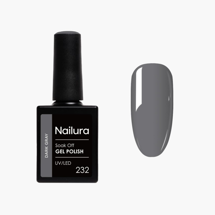 Nailura Gel Polish 232 - Graphite Gray - 10 ml in the group BEAUTY & HEALTH / Manicure / Pedicure / Nail polish at TP E-commerce Nordic AB (D41253)