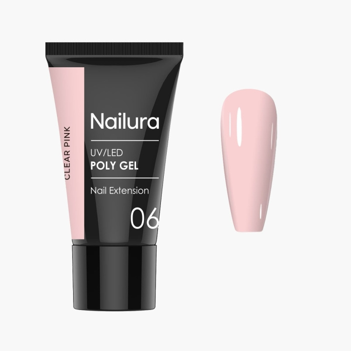 Nailura Poly Gel 6 - Clear Pink - 30 ml in the group BEAUTY & HEALTH / Manicure / Pedicure / Nail polish at TP E-commerce Nordic AB (D41316)