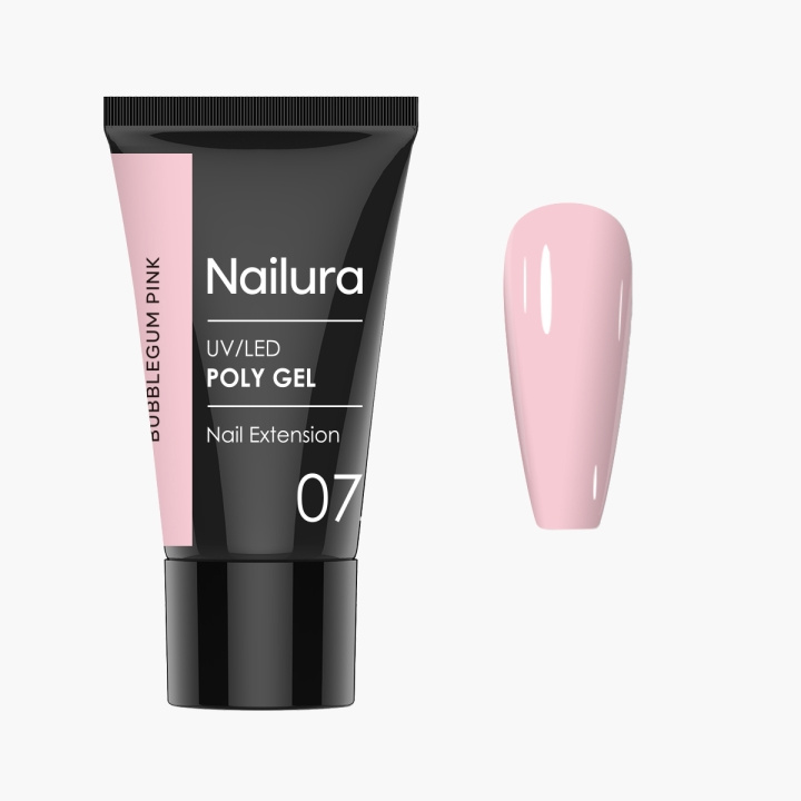 Nailura Poly Gel 7 - Bubblegum Pink - 30 ml in the group BEAUTY & HEALTH / Manicure / Pedicure / Nail polish at TP E-commerce Nordic AB (D41317)