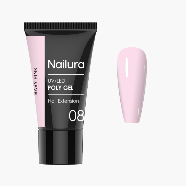 Nailura Poly Gel 8 - Baby Pink - 30 ml in the group BEAUTY & HEALTH / Manicure / Pedicure / Nail polish at TP E-commerce Nordic AB (D41318)