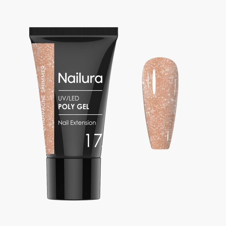 Nailura Poly Gel 17 - Champagne Shimmer - 30 ml in the group BEAUTY & HEALTH / Manicure / Pedicure / Nail polish at TP E-commerce Nordic AB (D41325)