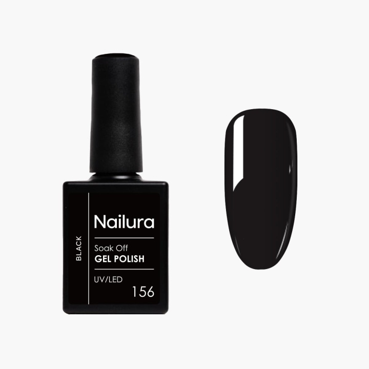 Nailura Gel Polish 156 - Black - 10 ml in the group BEAUTY & HEALTH / Manicure / Pedicure / Nail polish at TP E-commerce Nordic AB (D41502)