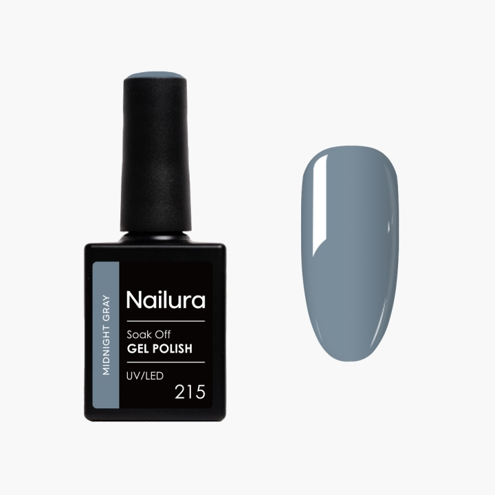 Nailura Gel Polish 215 - Midnight Gray - 10 ml in the group BEAUTY & HEALTH / Manicure / Pedicure / Nail polish at TP E-commerce Nordic AB (D41521)