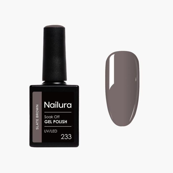 Nailura Gel Polish 233 - Slate Brown - 10 ml in the group BEAUTY & HEALTH / Manicure / Pedicure / Nail polish at TP E-commerce Nordic AB (D41525)