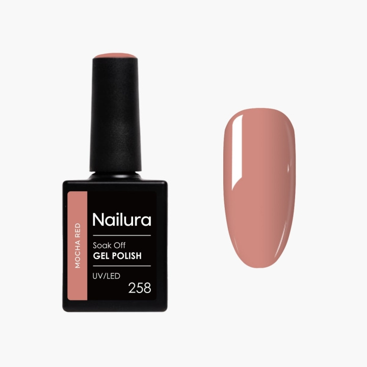 Nailura Gel Polish 258 - Mocha Red - 10 ml in the group BEAUTY & HEALTH / Manicure / Pedicure / Nail polish at TP E-commerce Nordic AB (D41532)