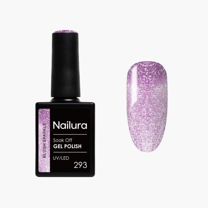 Nailura Gel Polish 293 Blush Sparkle - Soft, Light Pink with a Whisper of Purple - 10 ml in the group BEAUTY & HEALTH / Manicure / Pedicure / Nail polish at TP E-commerce Nordic AB (D41549)