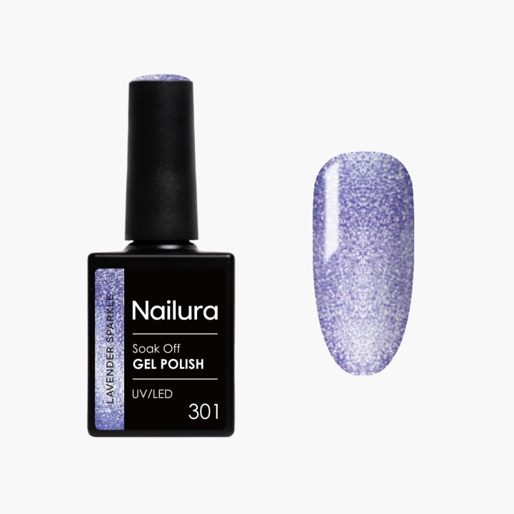 Nailura Gel Polish 301 - Lavender Sparkle - 10 ml in the group BEAUTY & HEALTH / Manicure / Pedicure / Nail polish at TP E-commerce Nordic AB (D41553)