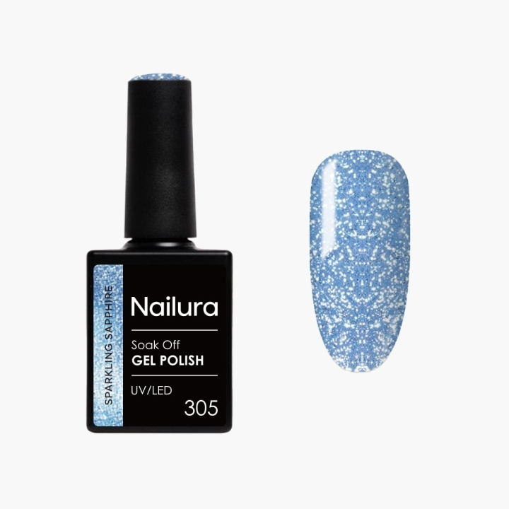 Nailura Gel Polish 305 Sparkling Sapphire - Blue - 10 ml in the group BEAUTY & HEALTH / Manicure / Pedicure / Nail polish at TP E-commerce Nordic AB (D41556)