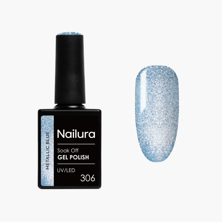 Nailura Gel Polish 306 - Metallic Blue - 10 ml in the group BEAUTY & HEALTH / Manicure / Pedicure / Nail polish at TP E-commerce Nordic AB (D41557)