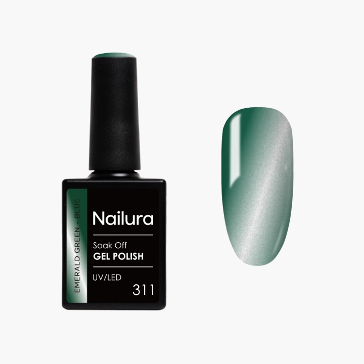 Nailura Gel Polish 311 - Emerald Green Blue - 10 ml in the group BEAUTY & HEALTH / Manicure / Pedicure / Nail polish at TP E-commerce Nordic AB (D41560)