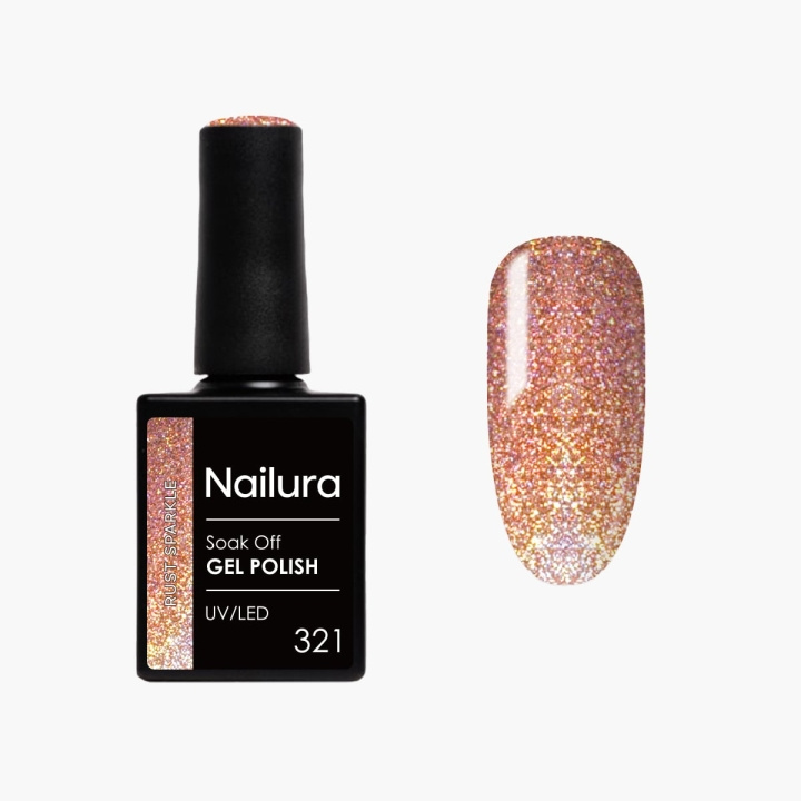 Nailura Gel Polish 321 - Rust Sparkle - 10 ml in the group BEAUTY & HEALTH / Manicure / Pedicure / Nail polish at TP E-commerce Nordic AB (D41566)