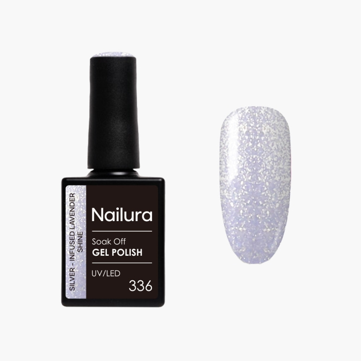 Nailura Gel Polish 336 - Silver Infused Lavender Shine - 10 ml in the group BEAUTY & HEALTH / Manicure / Pedicure / Nail polish at TP E-commerce Nordic AB (D41574)