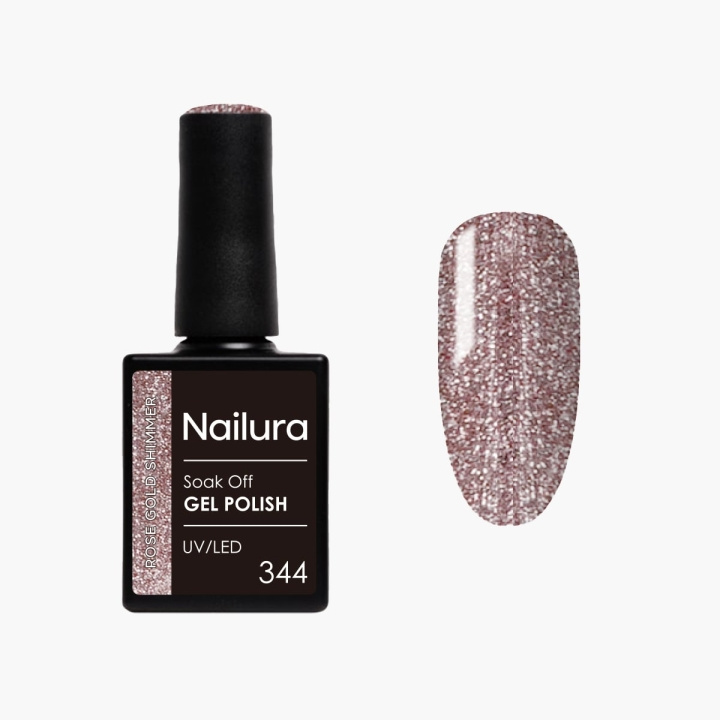 Nailura Gel Polish 344 - Rose Gold Shimmer - 10 ml in the group BEAUTY & HEALTH / Manicure / Pedicure / Nail polish at TP E-commerce Nordic AB (D41579)
