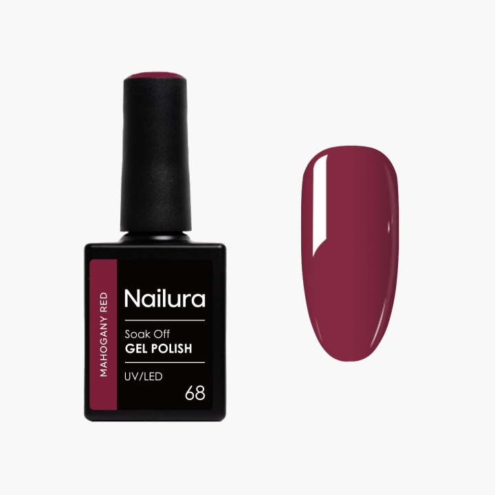 Nailura Gel Polish 68 - Mahogany Red - 10 ml in the group BEAUTY & HEALTH / Manicure / Pedicure / Nail polish at TP E-commerce Nordic AB (D41621)