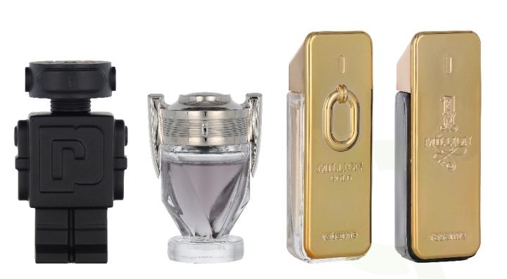 Paco Rabanne Miniatures Set 20 ml 1 Million Edt Spray 5ml/1 Million Elixir Parfum 5ml/Invictus Edt Spra 5ml/Phantom Edt Spra 5ml in the group BEAUTY & HEALTH / Fragrance & Perfume / Perfumes / Perfume sets at TP E-commerce Nordic AB (D41669)