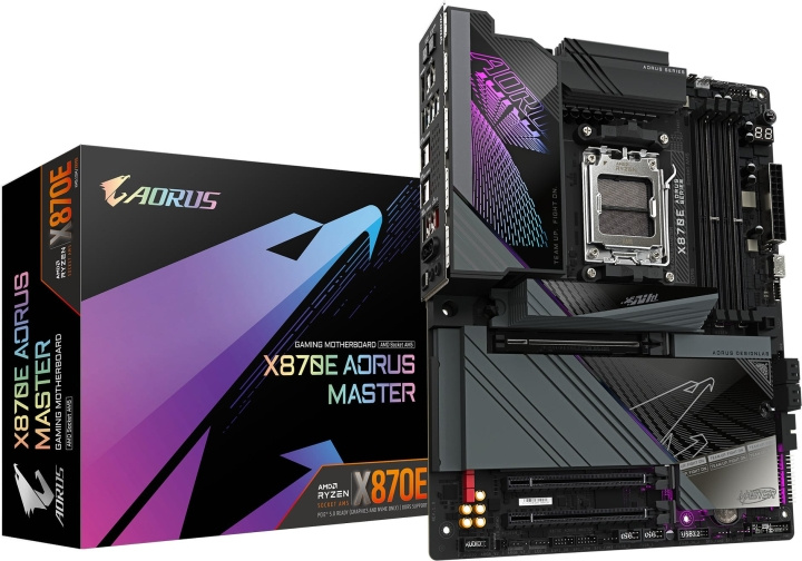 Gigabyte X870E AORUS MASTER ATX Motherboard in the group COMPUTERS & PERIPHERALS / Computer components / Motherboard at TP E-commerce Nordic AB (D41740)