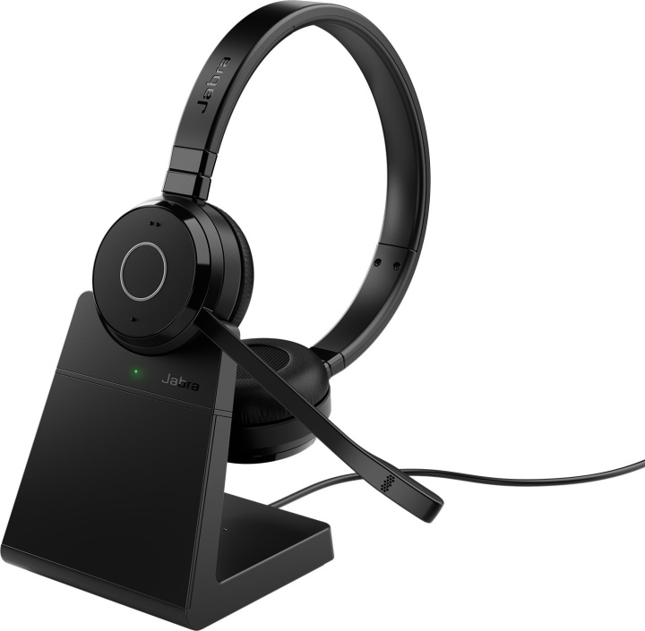 Jabra Evolve 65 TE Bluetooth headset and charging stand, MS, USB-A, Stereo in the group COMPUTERS & PERIPHERALS / Computer accessories / Headset at TP E-commerce Nordic AB (D41761)