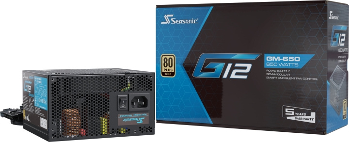 Seasonic G12 GM-650 (2024) ATX Power Supply, Black, 650 W in the group COMPUTERS & PERIPHERALS / Computer components / Power supply/PSU at TP E-commerce Nordic AB (D41799)