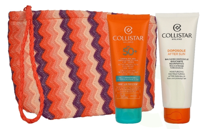 Collistar Sun Giftset 200 ml Sunscreen Active Protection Spf50+ 100ml/Aftersun Conditioner 100ml/Pouch in the group BEAUTY & HEALTH / Skin care / Tanning / Sunscreen at TP E-commerce Nordic AB (D41942)
