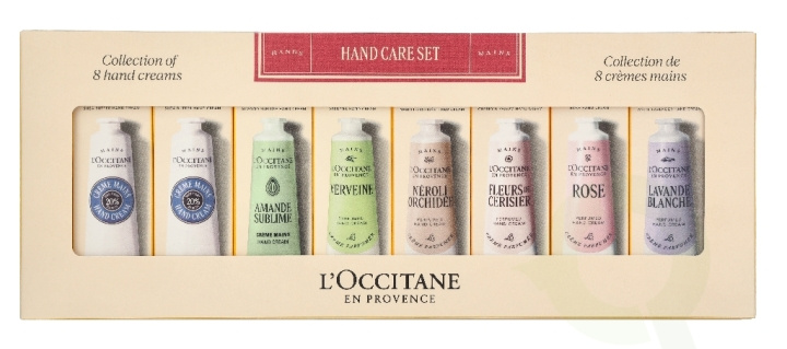 L\'Occitane Hand Care Set 240 ml 8x30ml - Hand Cream - 2x Karite/Rose/Fleurs De Cerisier/Lavande Blanche/Néroli Orchidee/Amande Sublime/Verveine in the group BEAUTY & HEALTH / Manicure / Pedicure / Hand Creams at TP E-commerce Nordic AB (D41947)