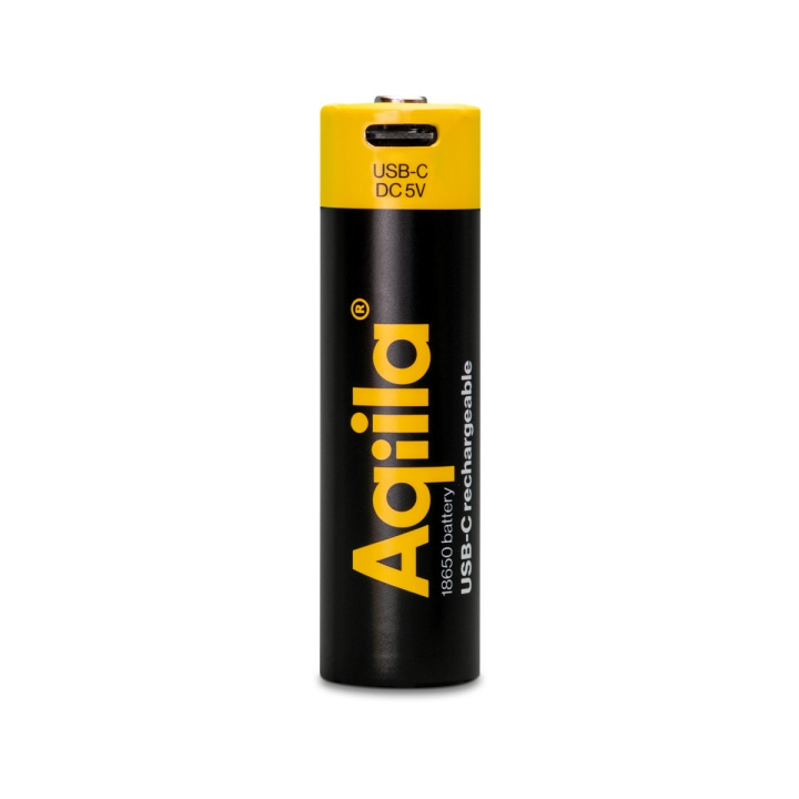 Aqiila - USB-C Rechargeable Battery - Size 18650 - 2000 mAh - 1 pack in the group HOME ELECTRONICS / Batteries & Chargers / Batteries at TP E-commerce Nordic AB (D42136)