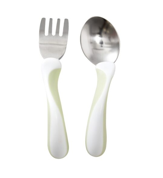 Bambino My First Fork & Spoon - Mint in the group TOYS, KIDS & BABY PRODUCTS / Eat & Drink / Children\'s tableware at TP E-commerce Nordic AB (D42249)