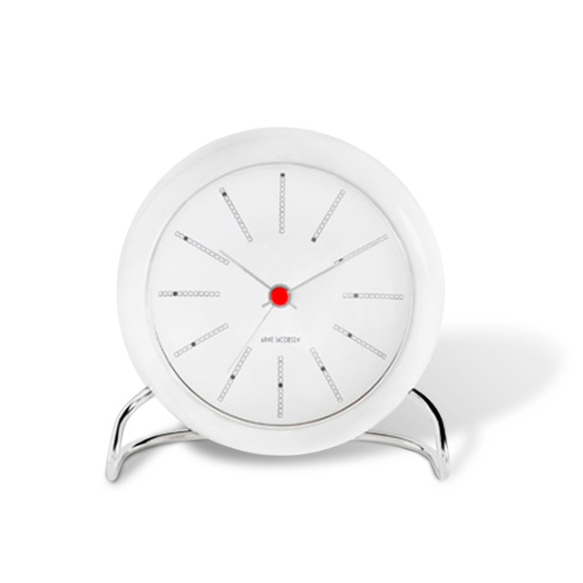 Arne Jacobsen Clocks Arne Jacobsen - Bankers Table ​Clock ​ - Ø11 cm - White in the group HOME, HOUSEHOLD & GARDEN / Watches & Counters / Alarmclocks at TP E-commerce Nordic AB (D42307)