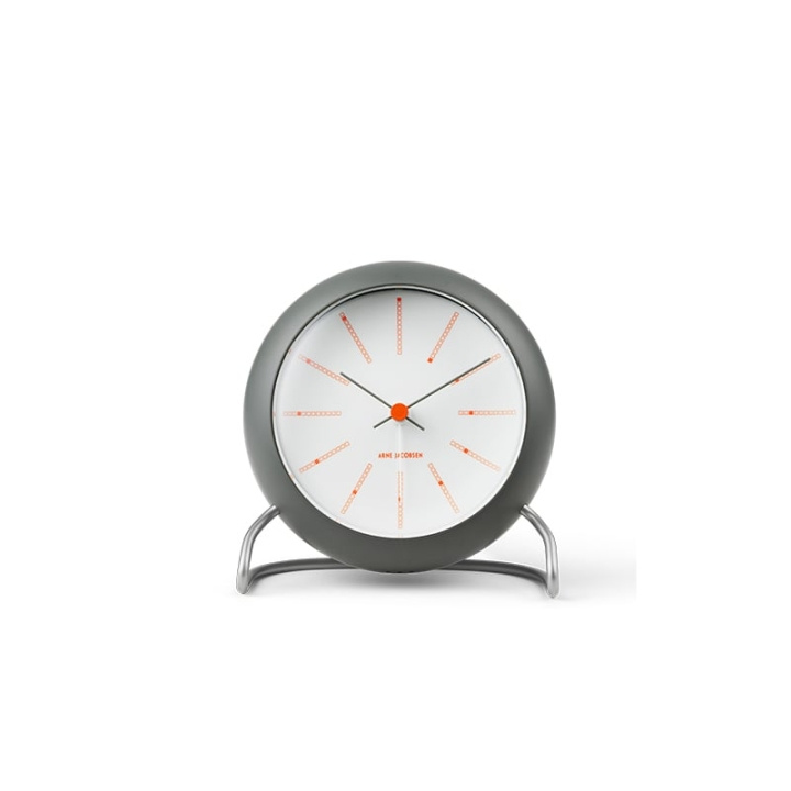 Arne Jacobsen Clocks Arne Jacobsen - Bankers Table Clock - Ø11 cm - Dark Grey in the group HOME, HOUSEHOLD & GARDEN / Watches & Counters / Alarmclocks at TP E-commerce Nordic AB (D42308)