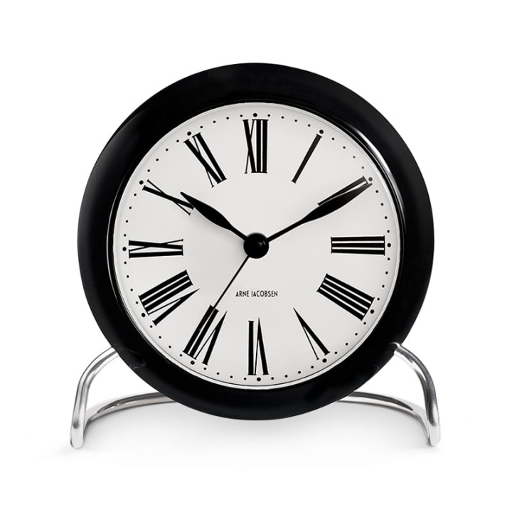 Arne Jacobsen Clocks Arne Jacobsen - Roman Table Clock - Ø11 cm - White & Black in the group HOME, HOUSEHOLD & GARDEN / Watches & Counters / Alarmclocks at TP E-commerce Nordic AB (D42309)