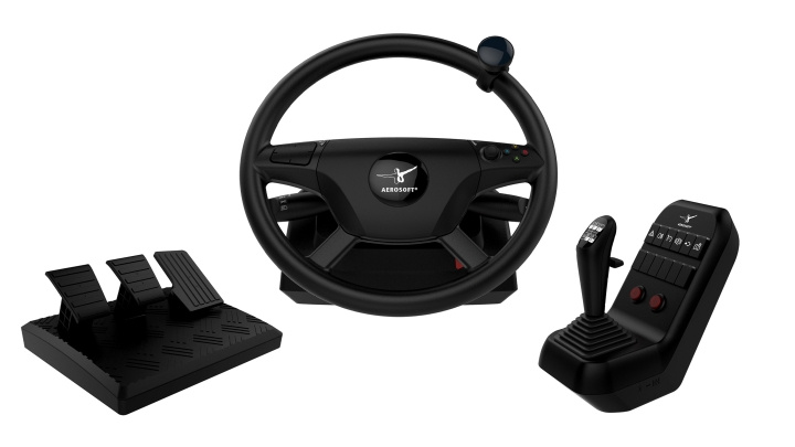 Aerosoft Truck and Bus Steering Wheel System in the group COMPUTERS & PERIPHERALS / GAMING / Steering wheels & Joysticks at TP E-commerce Nordic AB (D42314)