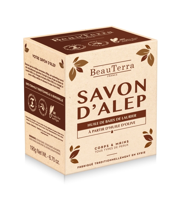 BeauTerra Traditional Alleppo Soap Fragrance-Free 190 g in the group BEAUTY & HEALTH / Skin care / Body health / Bath & Shower gels at TP E-commerce Nordic AB (D42330)
