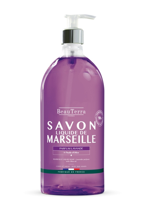 BeauTerra Marseille Liquid Soap - Lavander - 1L in the group BEAUTY & HEALTH / Skin care / Body health / Scented soaps at TP E-commerce Nordic AB (D42335)
