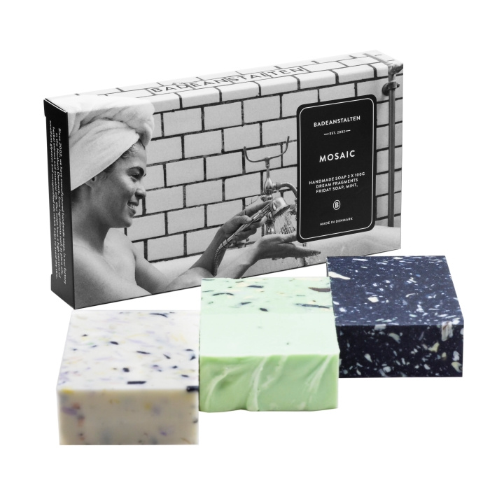Badeanstalten Mosaic - 3 soaps, each 100g in the group BEAUTY & HEALTH / Skin care / Body health / Bath & Shower gels at TP E-commerce Nordic AB (D42483)