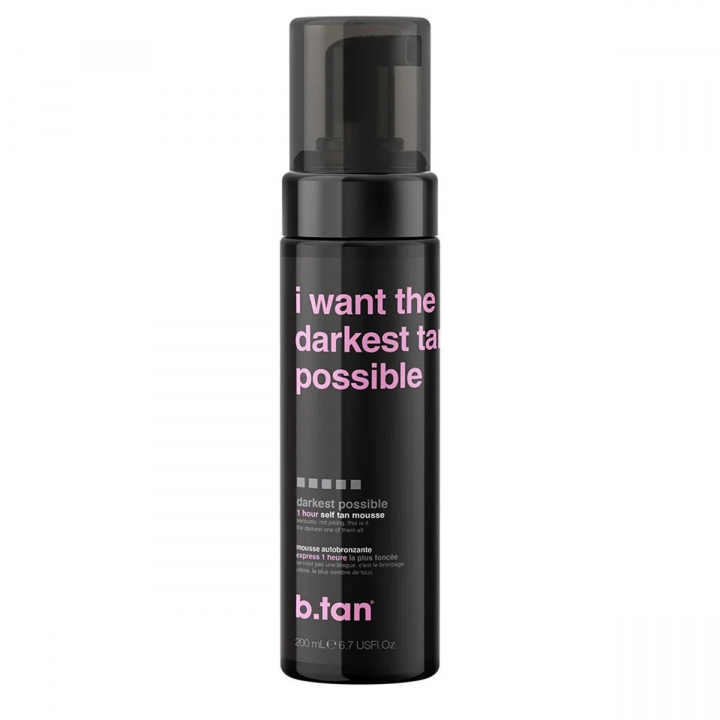 b.tan I Want The Darkest Tan Possible Tan Mousse 200 ml in the group BEAUTY & HEALTH / Skin care / Tanning / Sunless tanning at TP E-commerce Nordic AB (D42486)