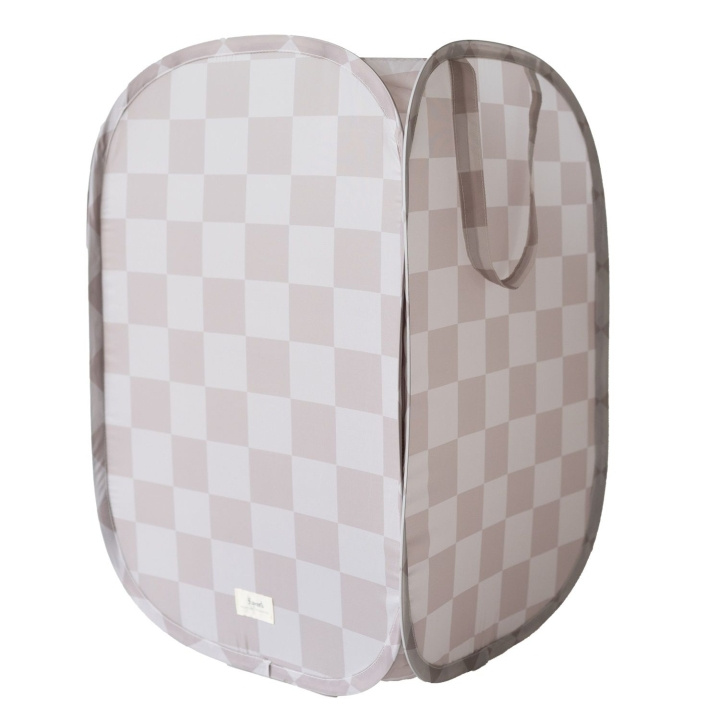 3 Sprouts Pop-Up Laundry Hamper - Checkerboard beige - 36 cm x 36 cm x 58 cm in the group TOYS, KIDS & BABY PRODUCTS / Children\'s room / Storage at TP E-commerce Nordic AB (D42521)