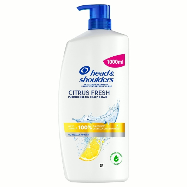 Head & Shoulders Citrus Fresh Schampo mot mjäll,1000ml Pump in the group BEAUTY & HEALTH / Hair & Styling / Hair care / Schampoo at TP E-commerce Nordic AB (D42788)