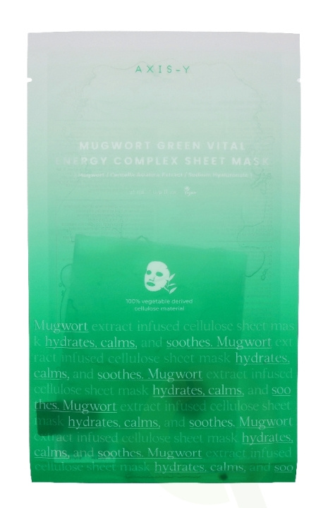 AXIS-Y Mugwort Green Vital Engery Complex Sheet Mask 27 ml in the group BEAUTY & HEALTH / Skin care / Face / Masks at TP E-commerce Nordic AB (D42907)