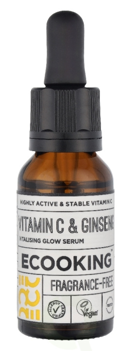 Ecooking Vitamin C & Ginseng Vitalising Glow Serum 20 ml in the group BEAUTY & HEALTH / Skin care / Face / Skin serum at TP E-commerce Nordic AB (D42965)