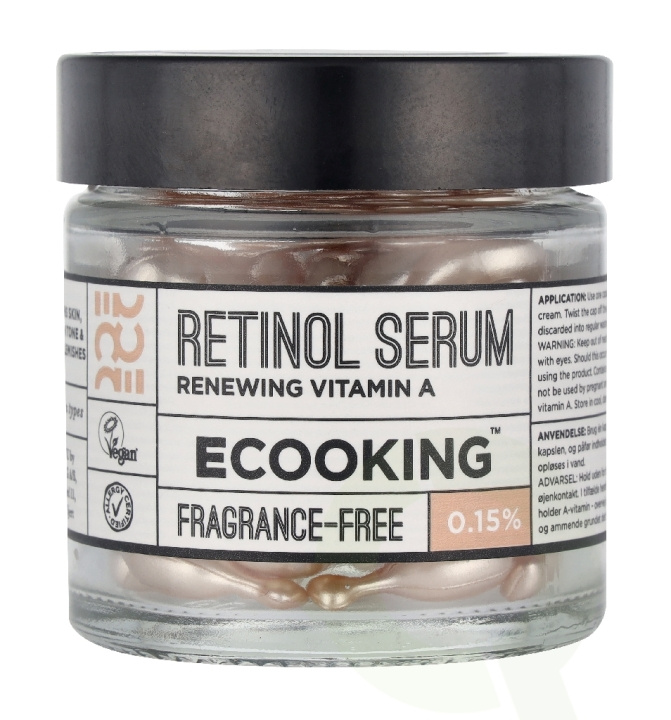 Ecooking Retinol Serum Renewing Vitamin A 20 ml 60 Capsules Fragrance Free in the group BEAUTY & HEALTH / Skin care / Face / Skin serum at TP E-commerce Nordic AB (D42971)
